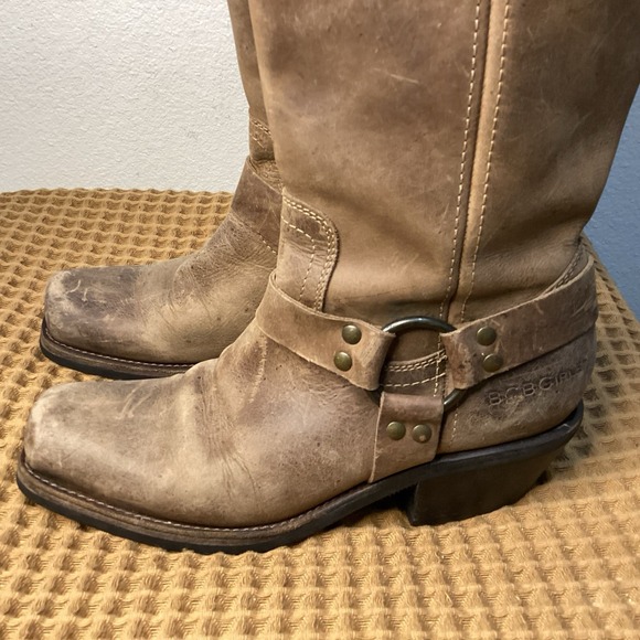 BCBG Girls Harness Boots Women's Size 8.5 B Moto Square Toe Western USA - Picture 4 of 11